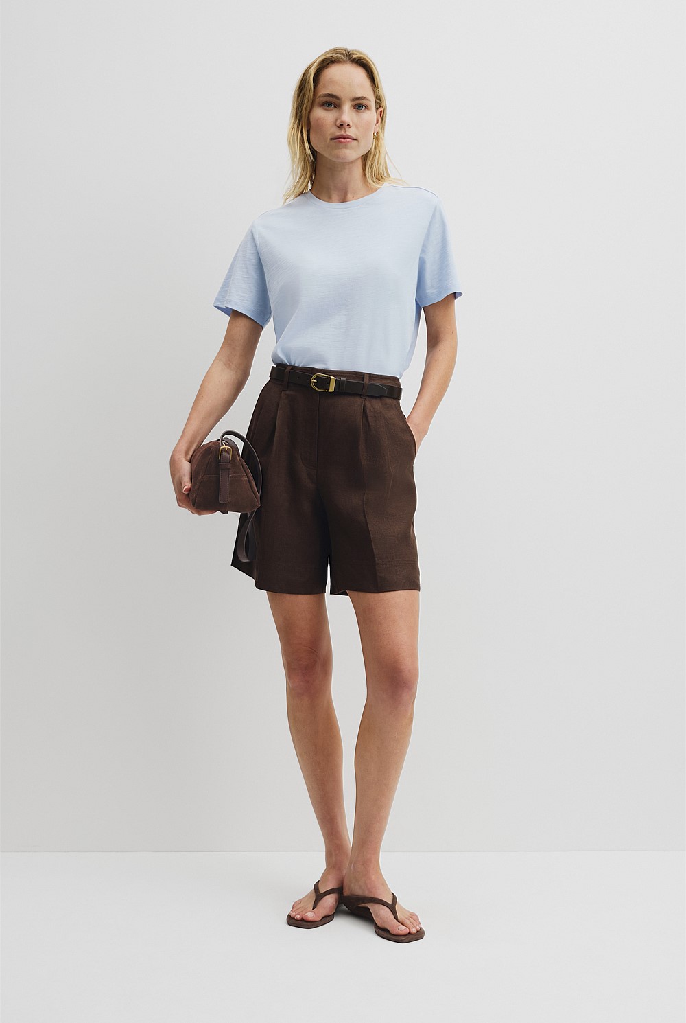 Textured Short Sleeve Slub T-Shirt