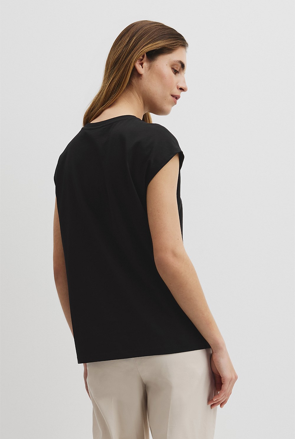 Australian Cotton Relaxed Crew Tank