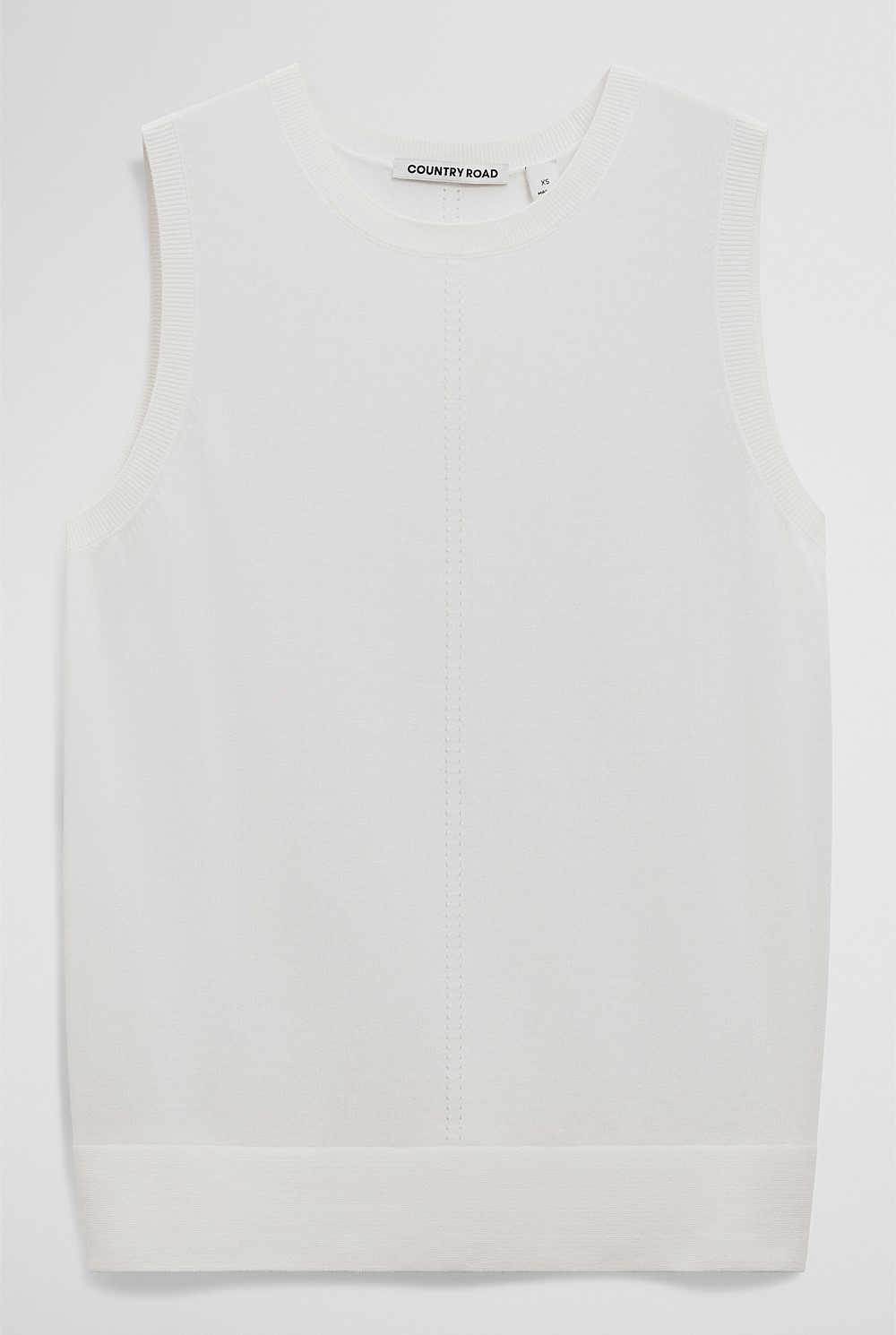 Pointelle Detail Neck Tank