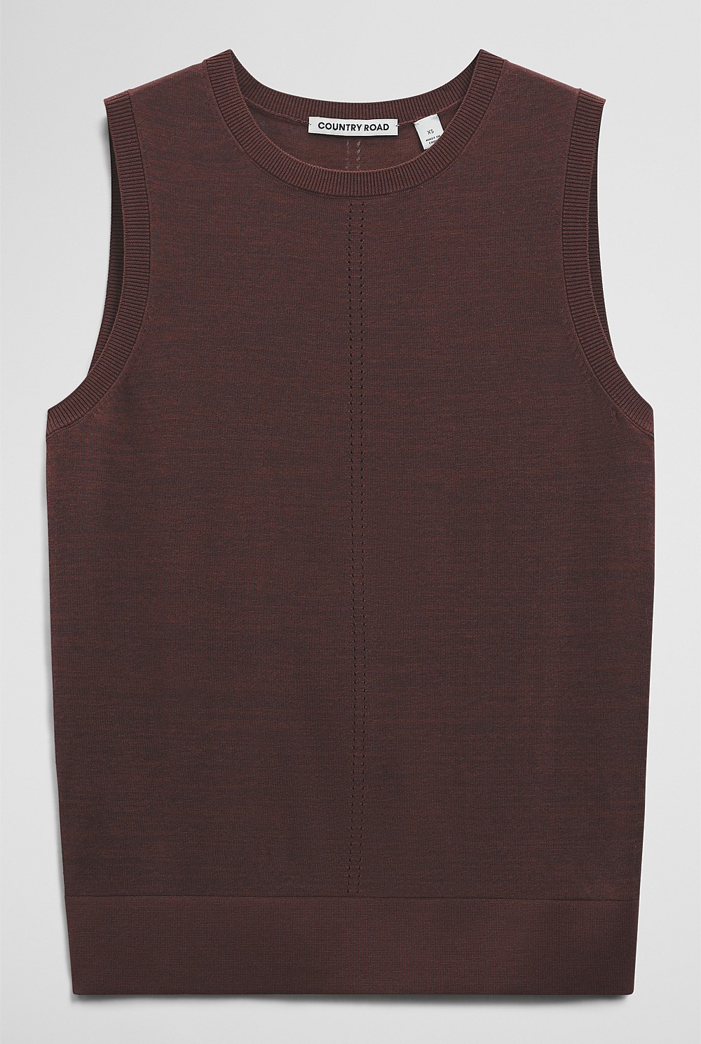 Pointelle Detail Neck Tank