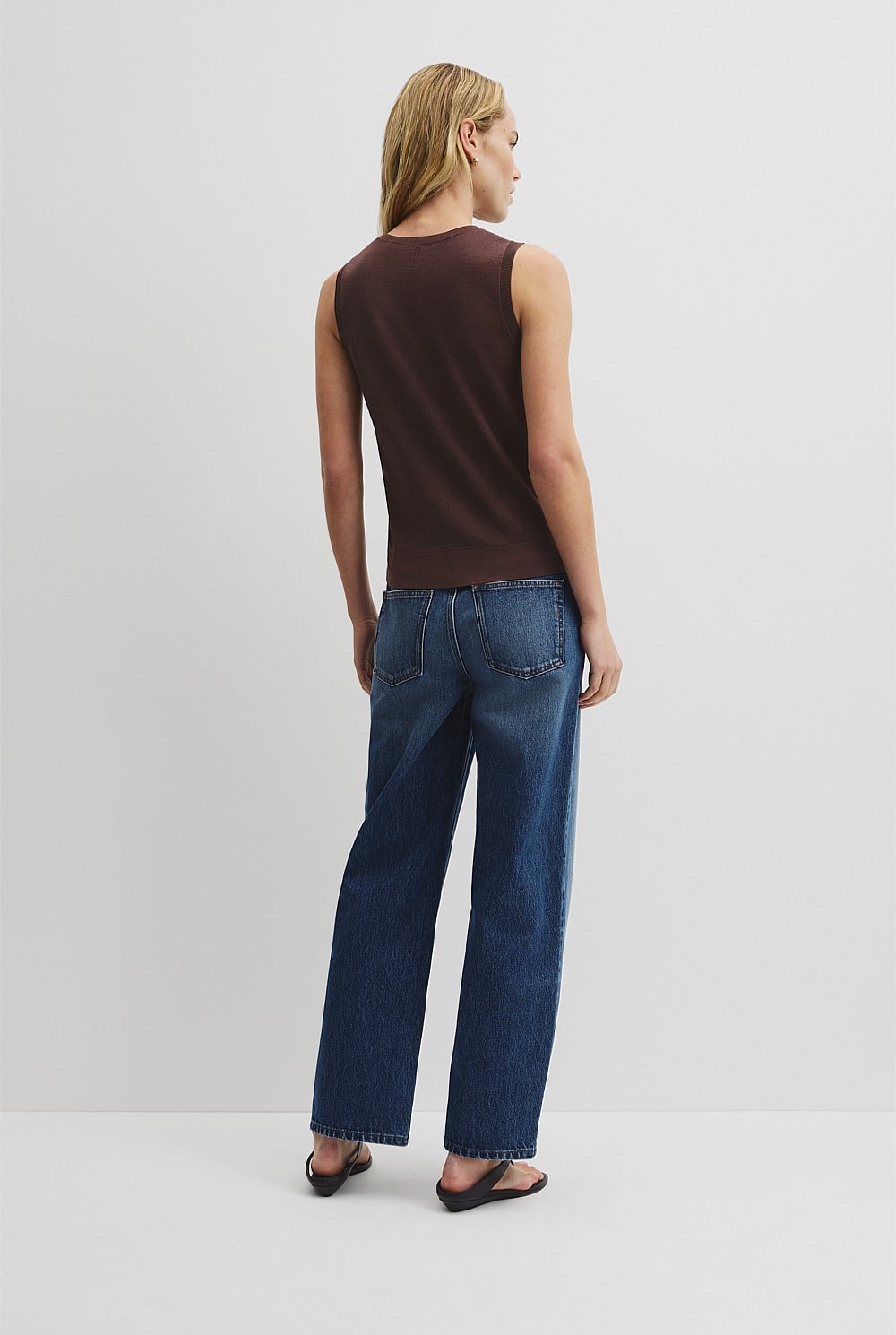 Pointelle Detail Neck Tank