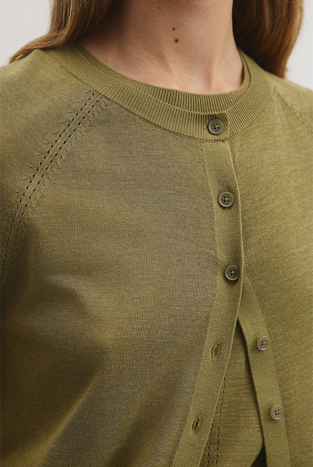 Pointelle Detail Cardigan