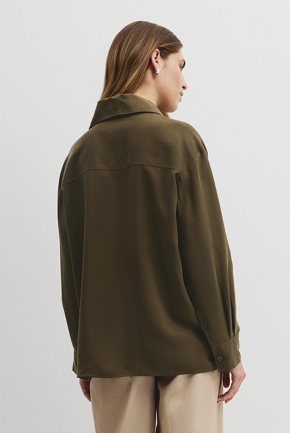 Cupro Funnel Shirt