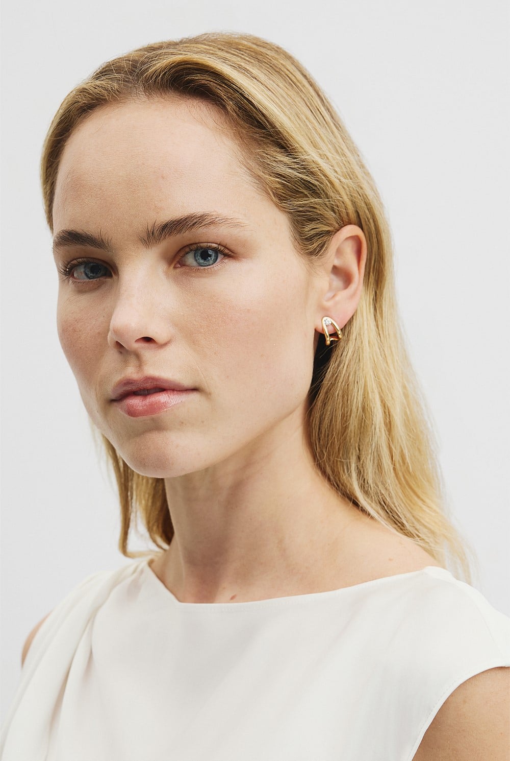 Zoey Crystal Huggie Earring