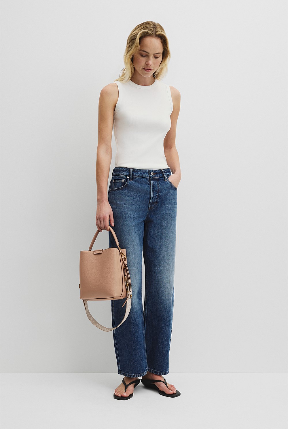 Spliced Bucket Bag