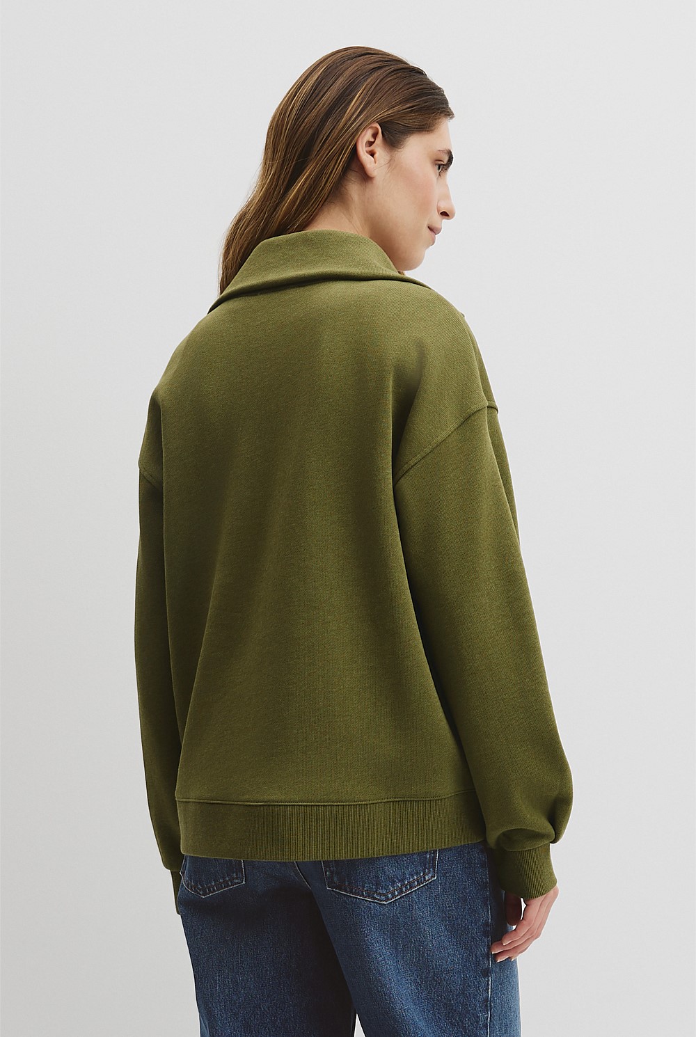 Australian Cotton Funnel Neck Sweat