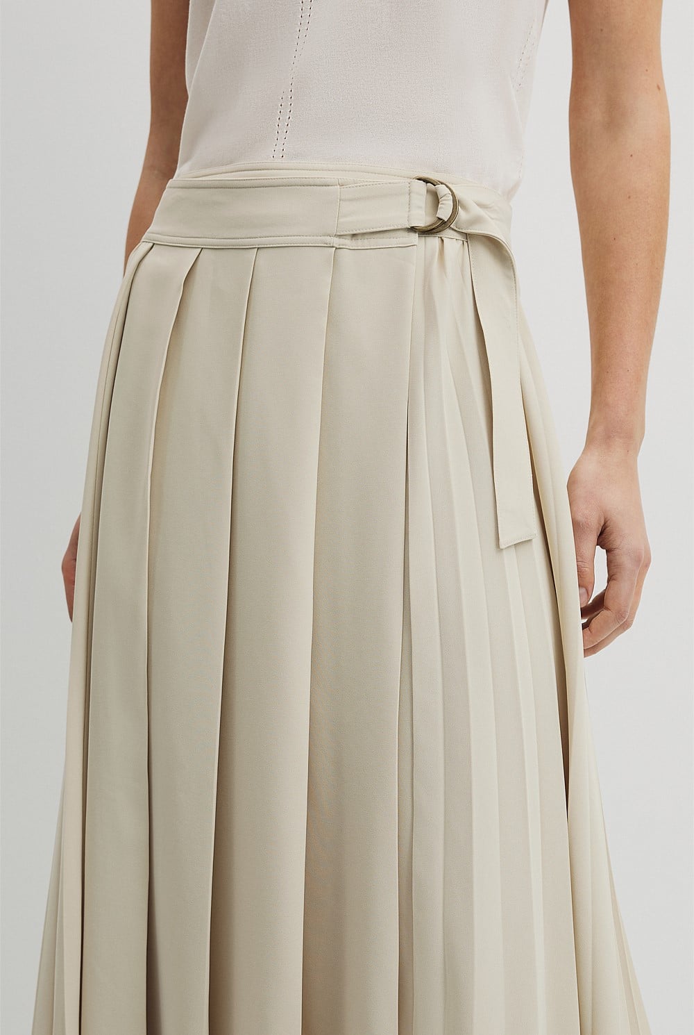 Pleated Midi Skirt
