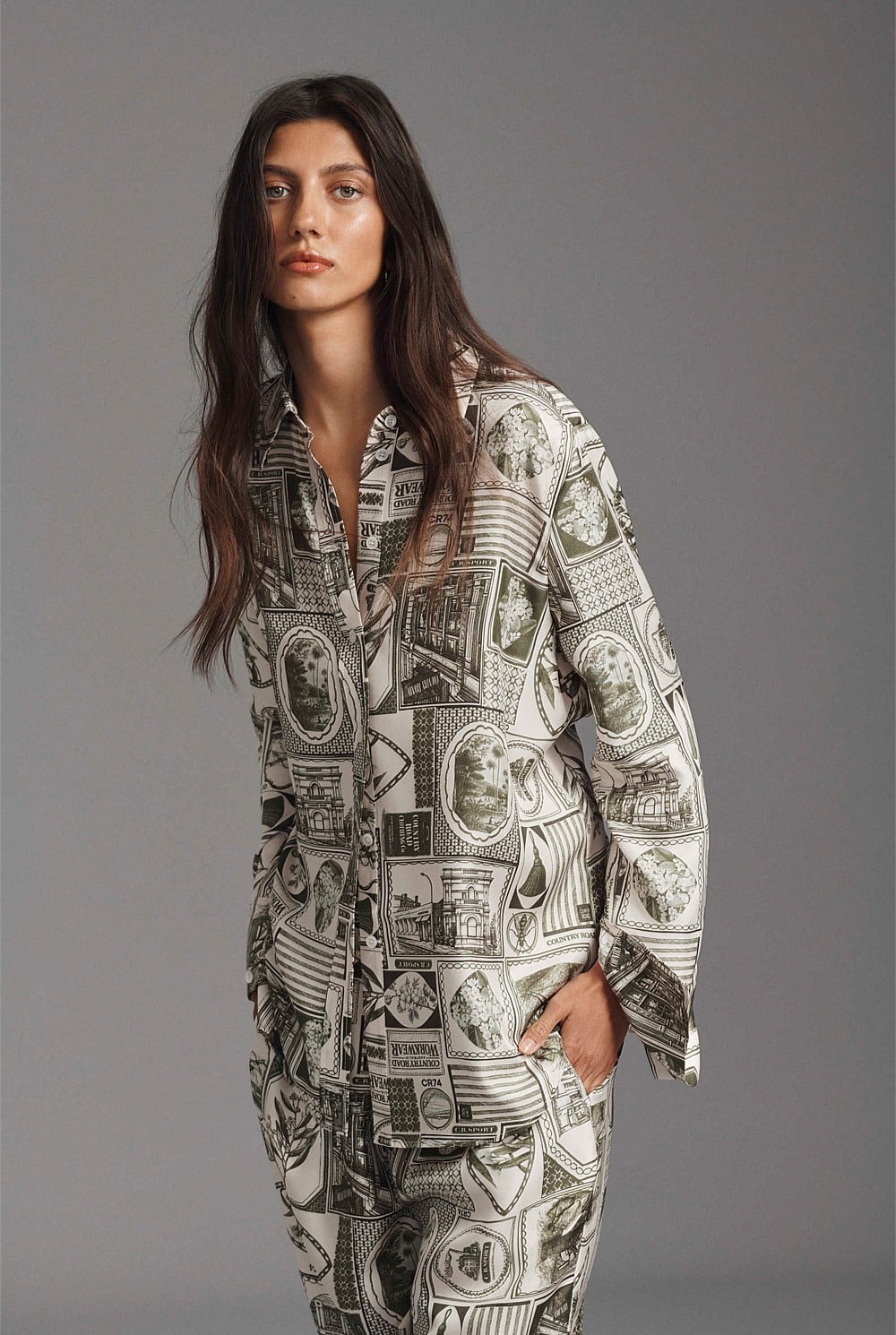 Print Washable Silk Blouse