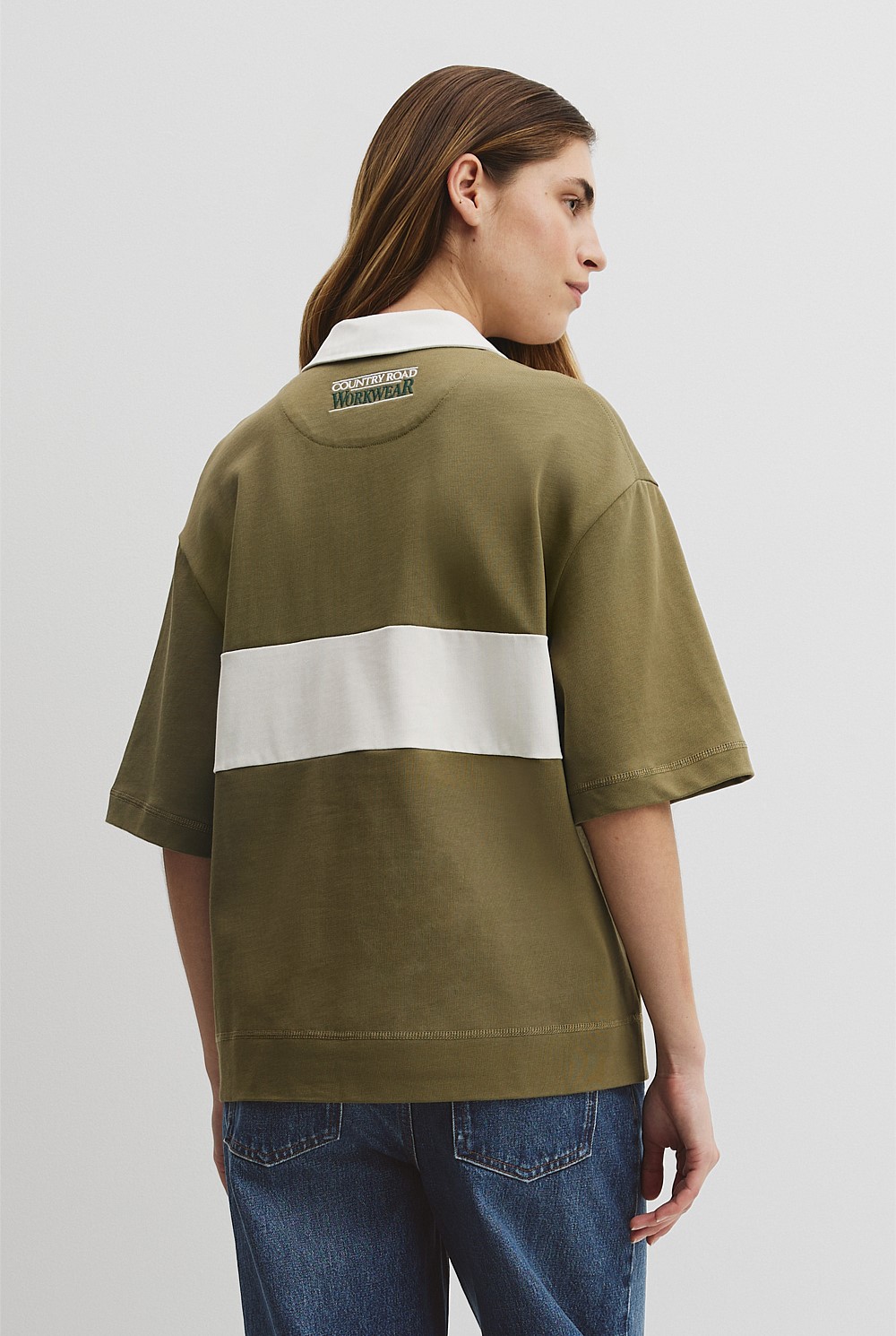 Australian Cotton Short Sleeve Workwear Block Rugby Polo
