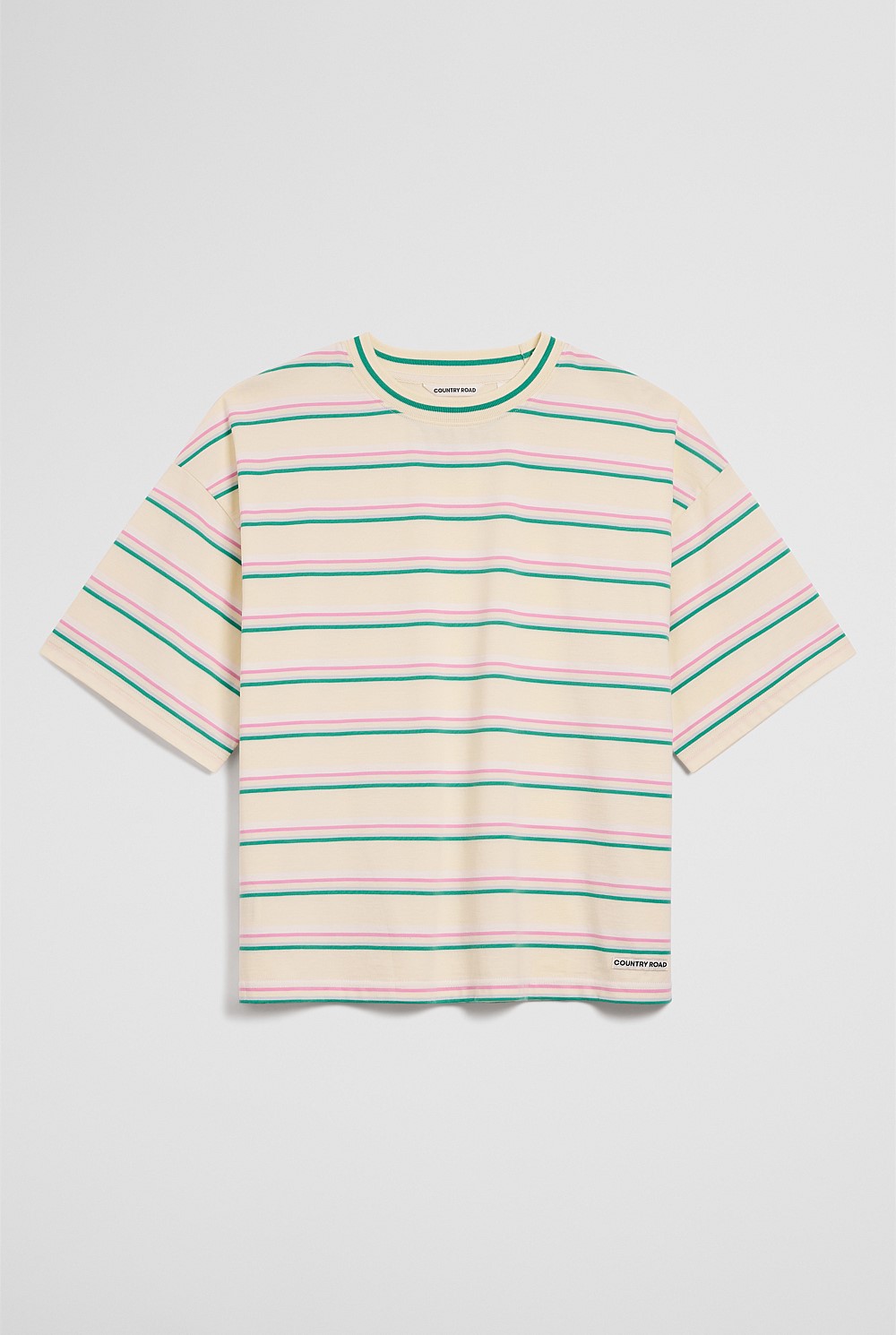 Teen Short Sleeve Oversized Stripe T-Shirt