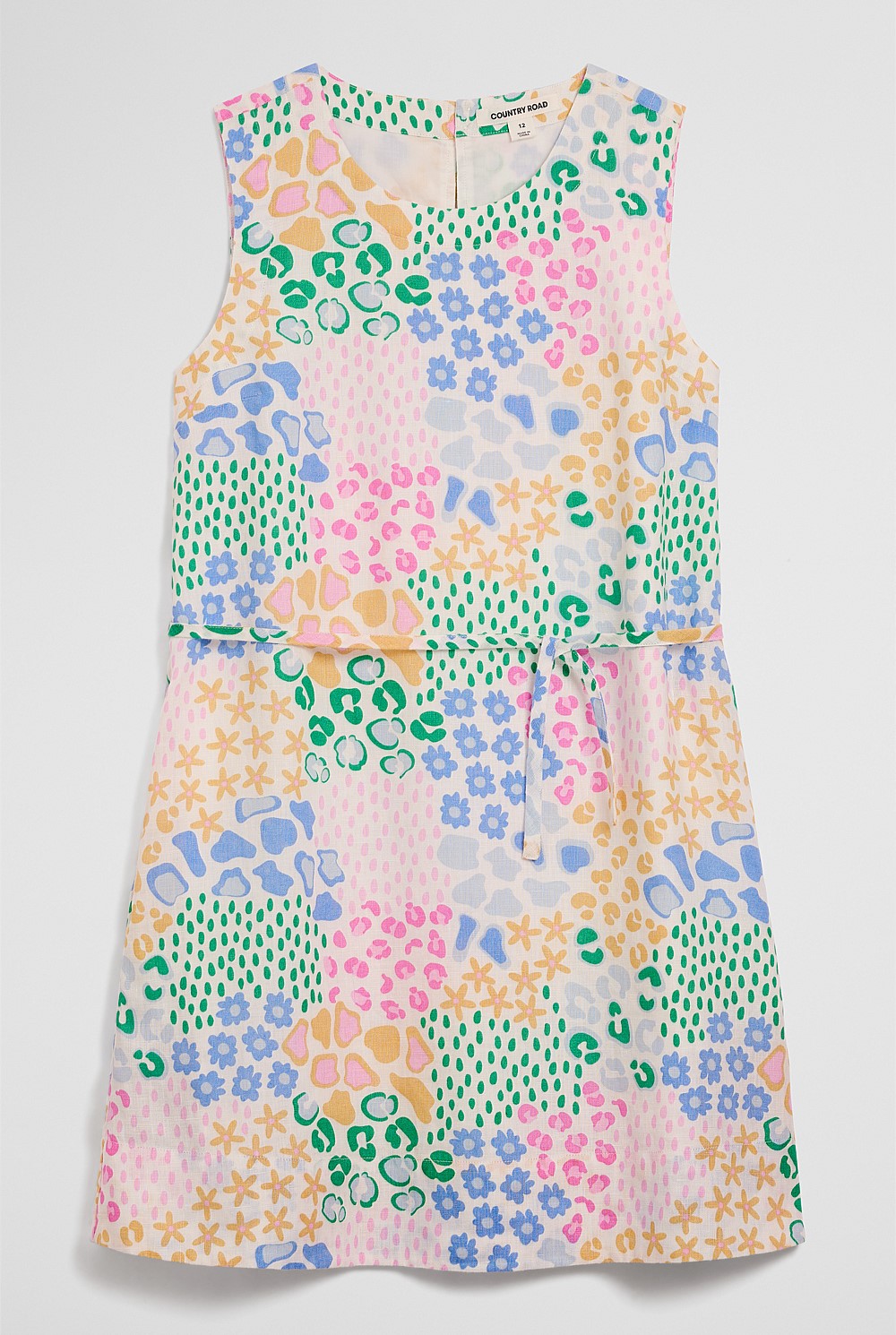 Teen Sleeveless Print Shift Dress