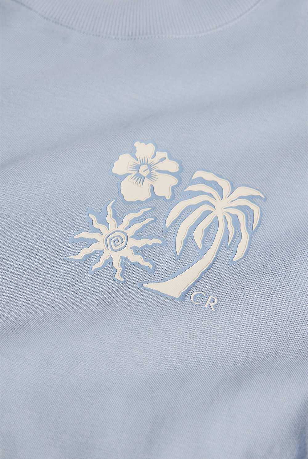 Relaxed Hibiscus Print T-Shirt