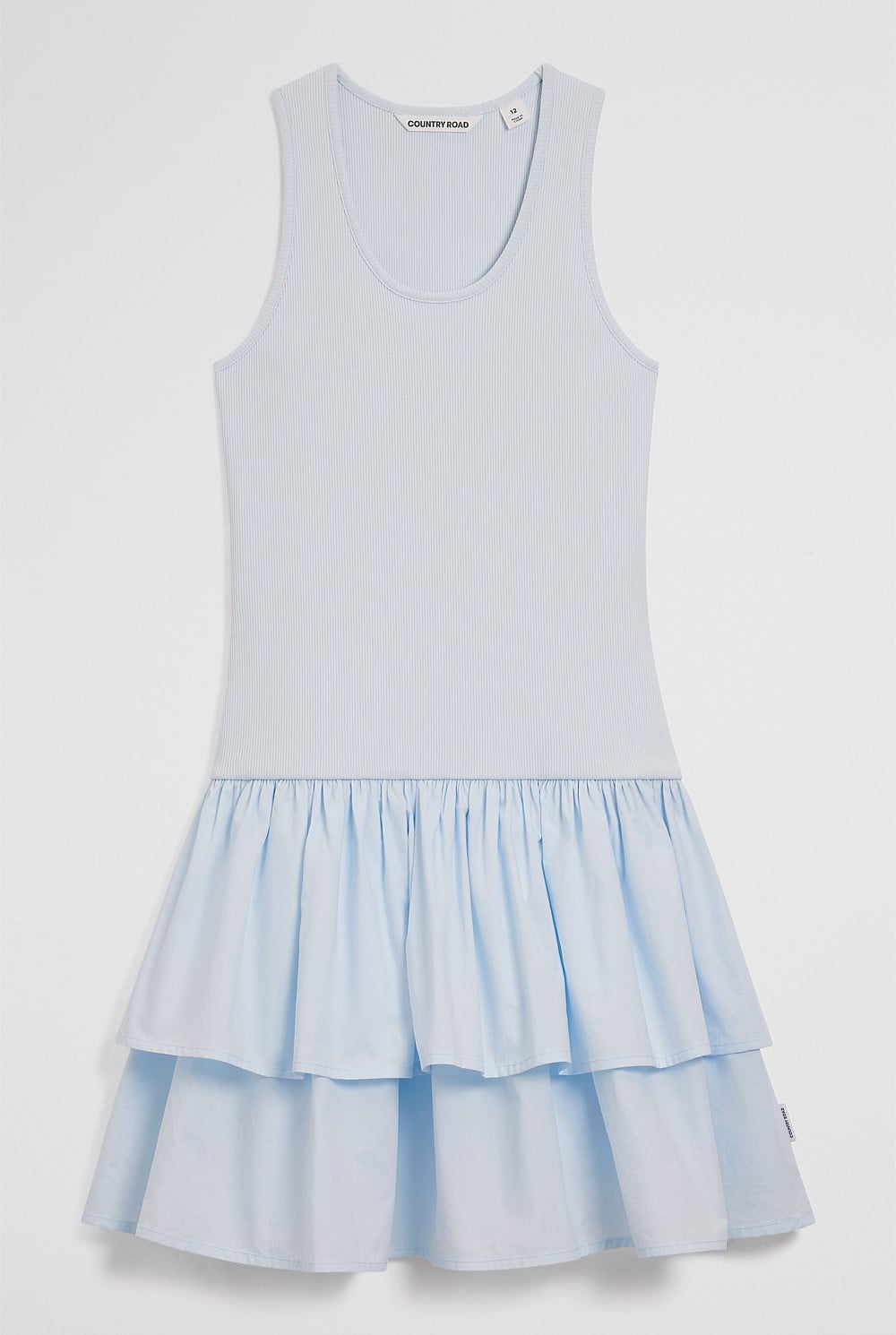 Teen Australian Cotton Blend Sleeveless Knit Woven Dress