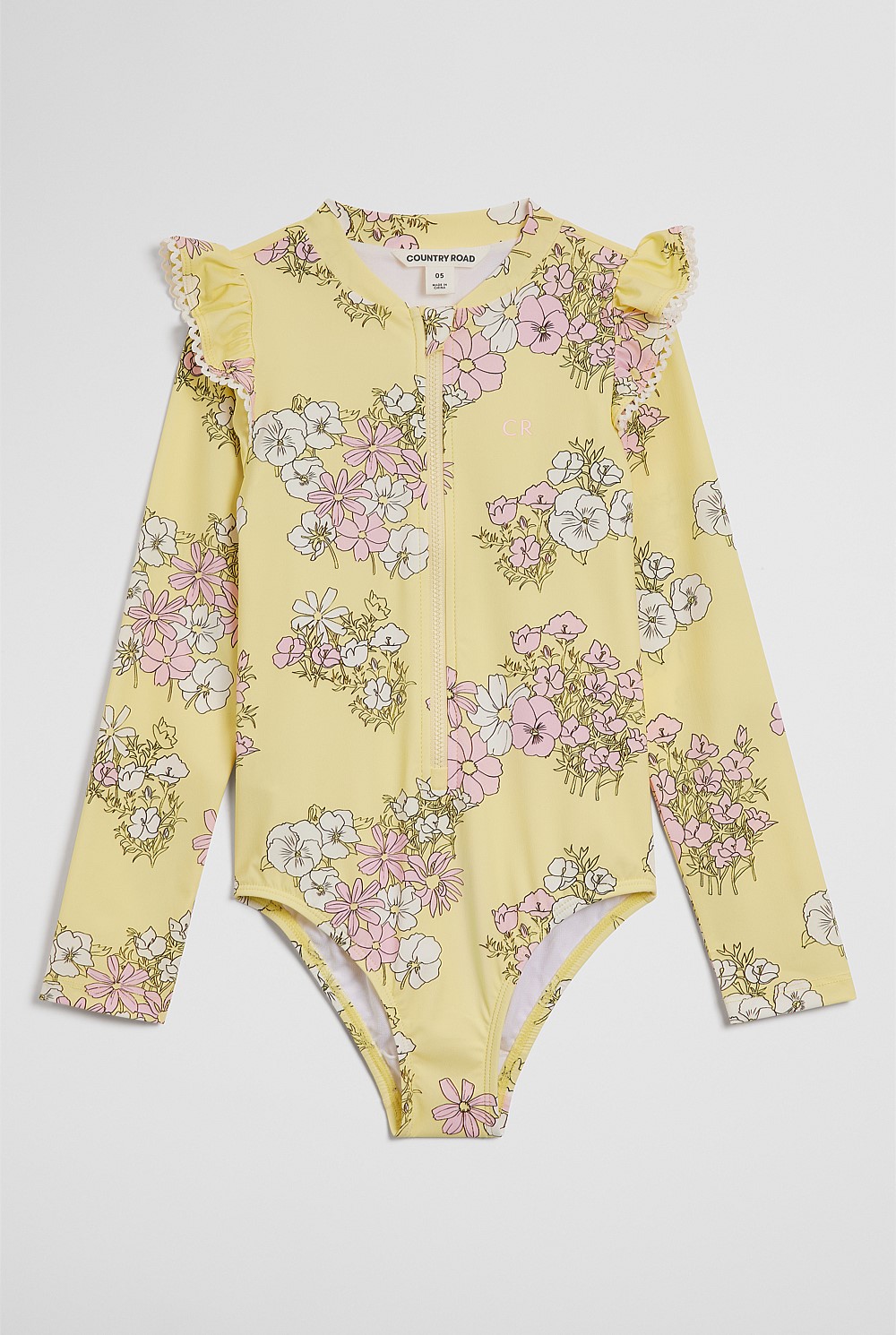 Long Sleeve Frill Swimsuit