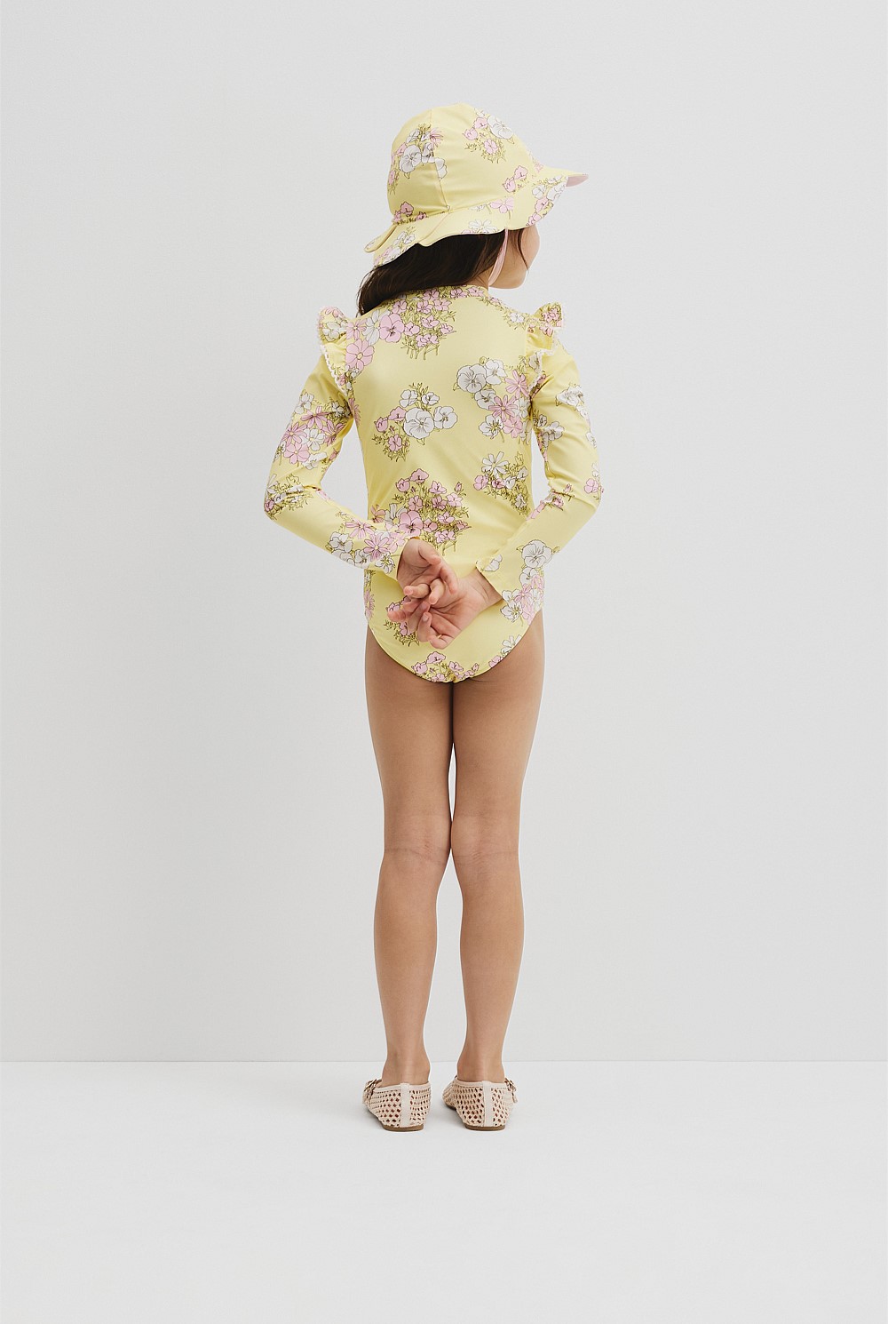 Long Sleeve Frill Swimsuit