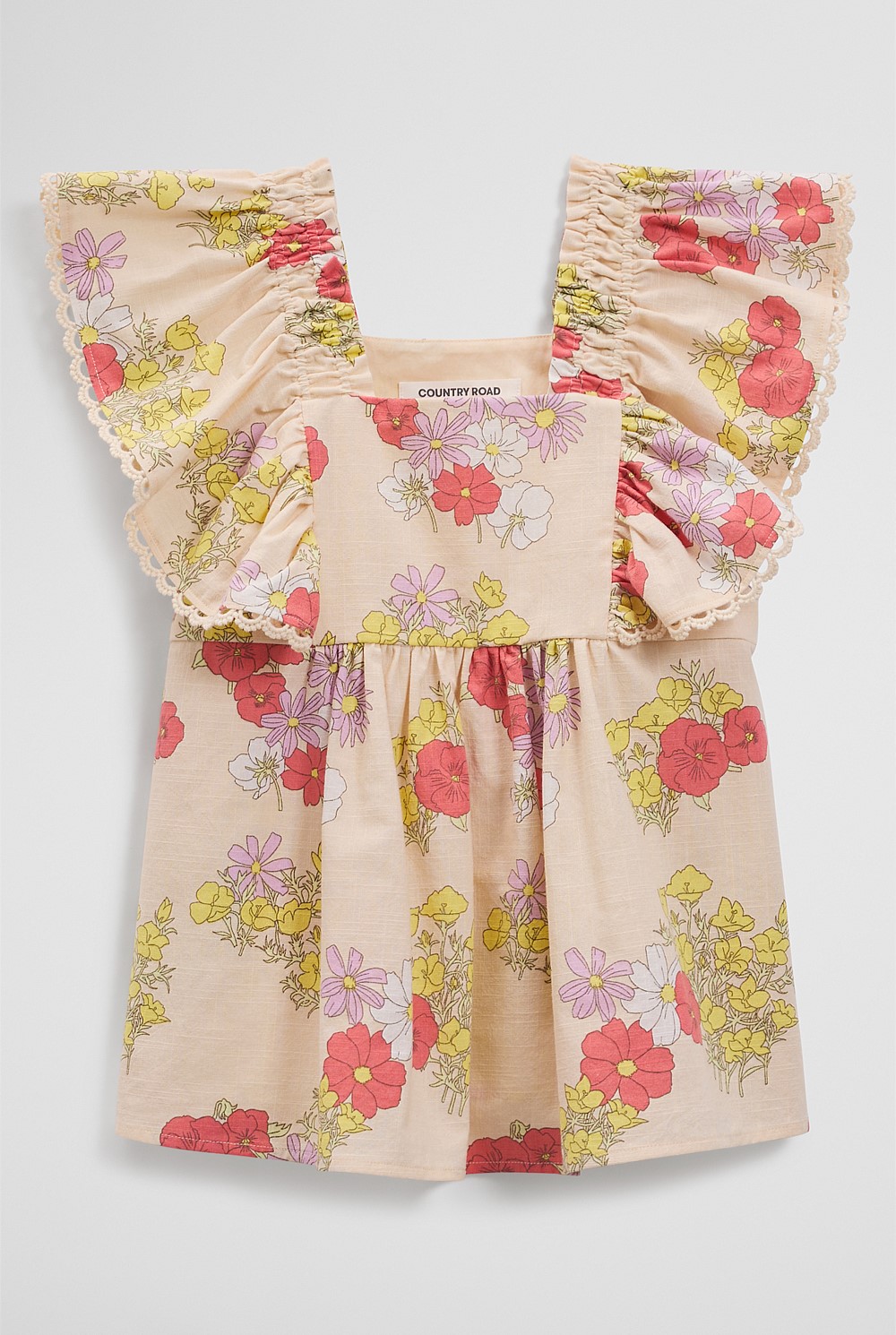 Short Sleeve Flutter Sleeve Top