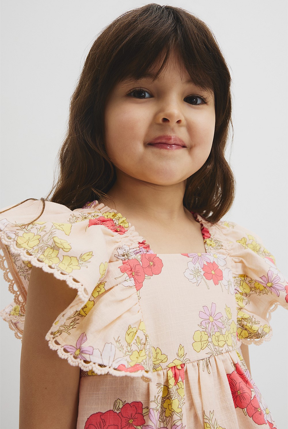 Short Sleeve Flutter Sleeve Top