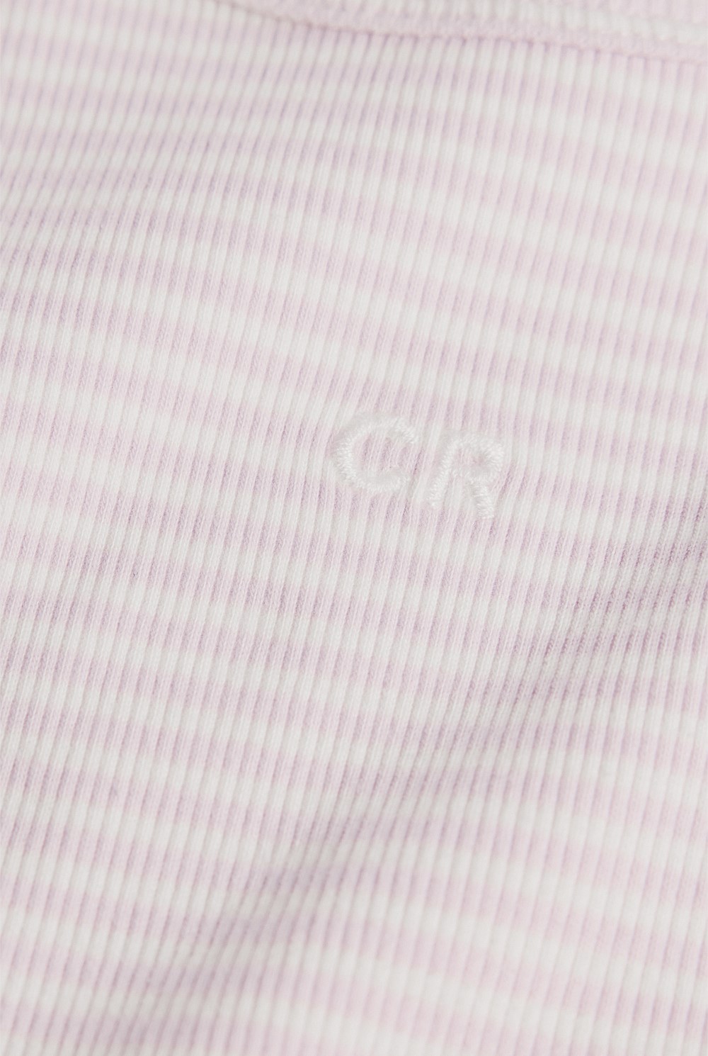 Australian Cotton Blend Short Sleeve Stripe Rib T-Shirt