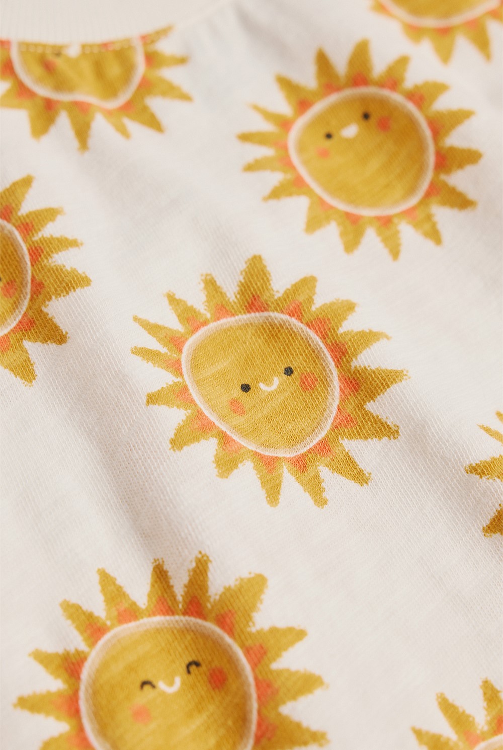 Organically Grown Cotton Short Sleeve Relaxed Sun Print T-Shirt