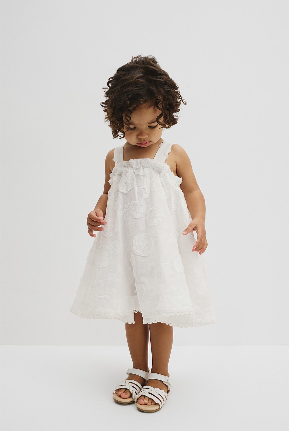 Sleeveless Broderie Romper Dress