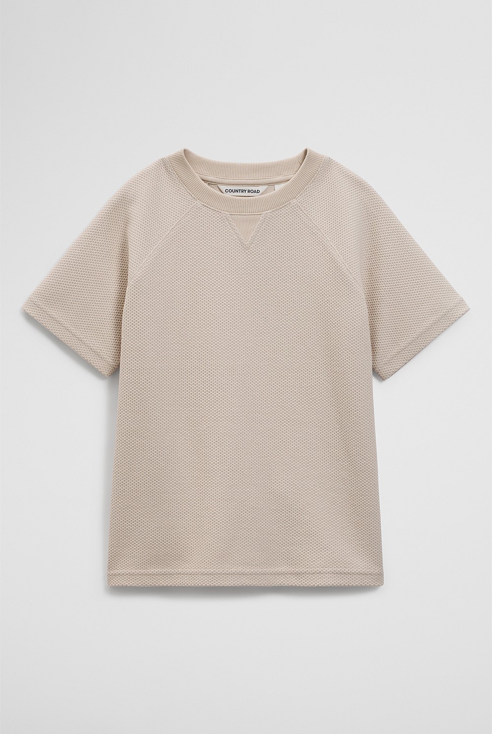 Organically Grown Cotton Relaxed Waffle Short Sleeve T-Shirt