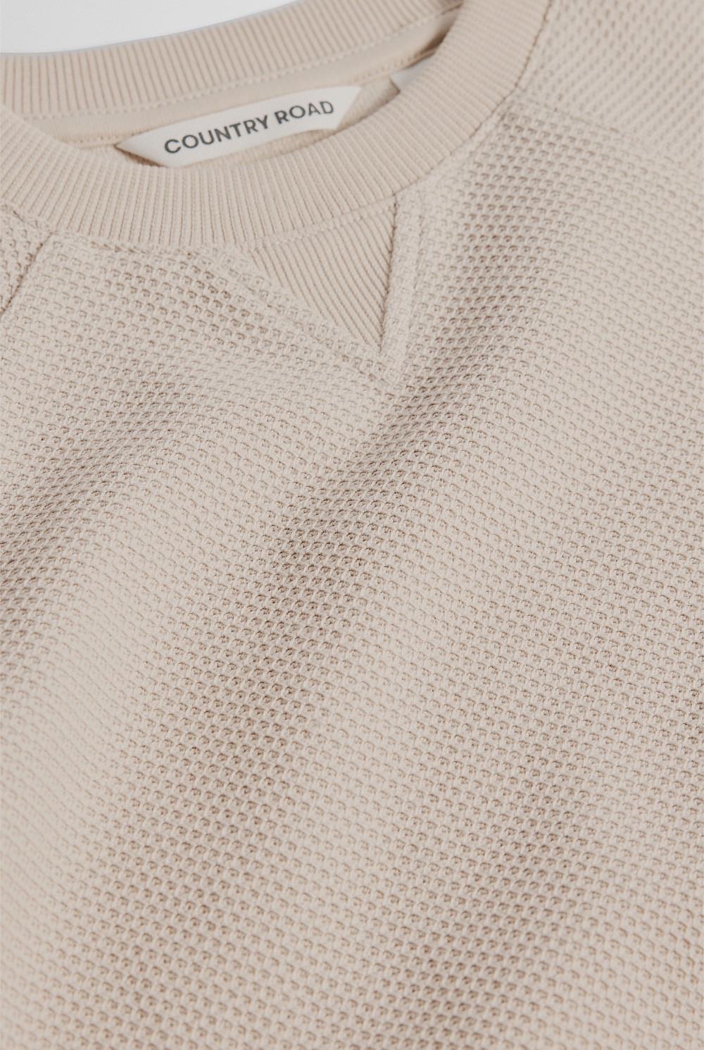 Organically Grown Cotton Relaxed Waffle Short Sleeve T-Shirt