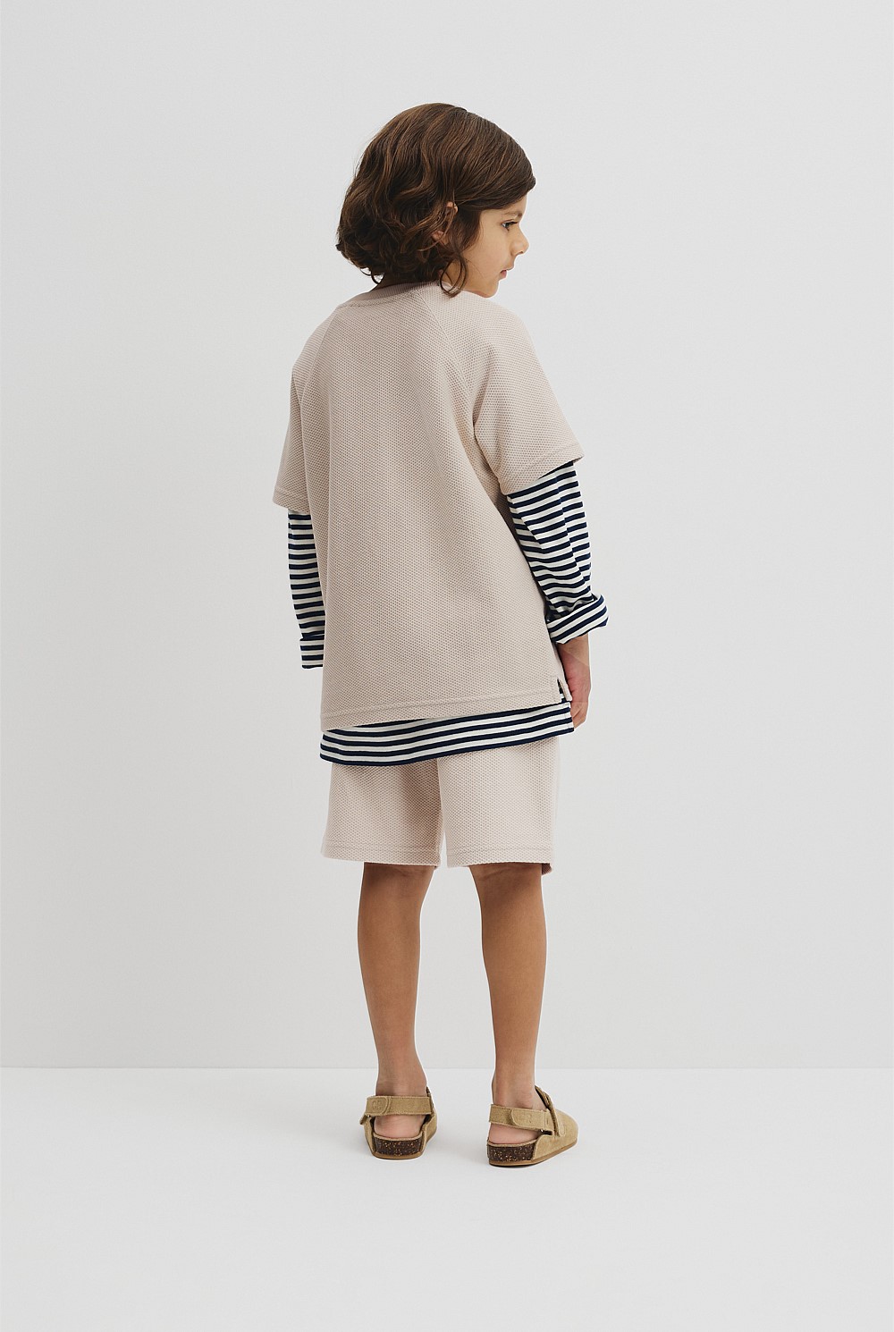 Organically Grown Cotton Relaxed Waffle Short Sleeve T-Shirt