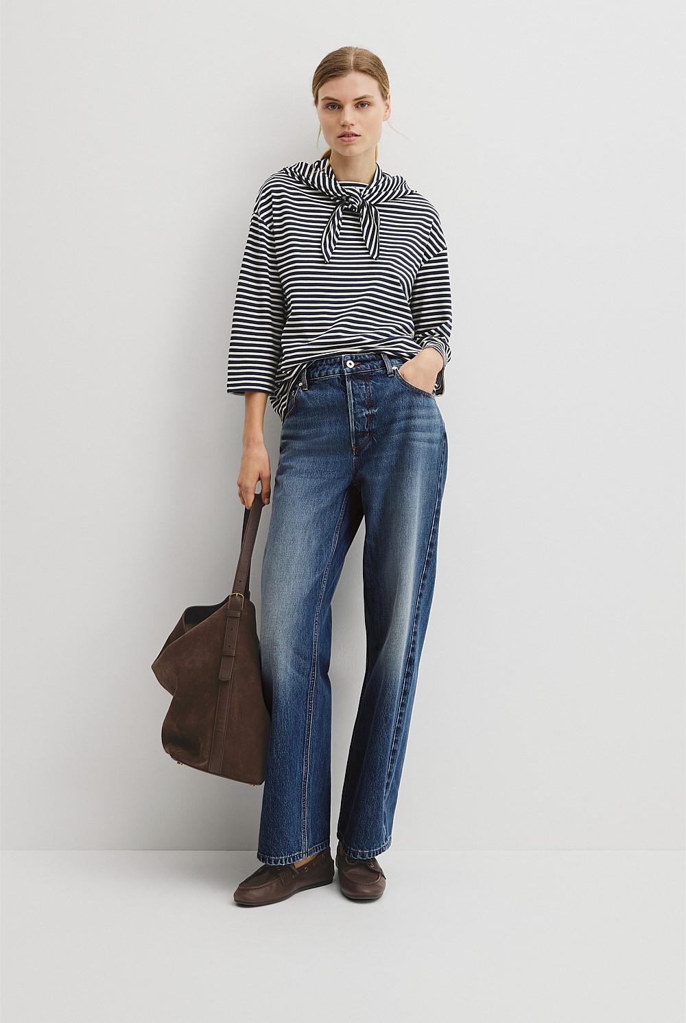 Australian Cotton Scarf Crop Sleeve T-Shirt
