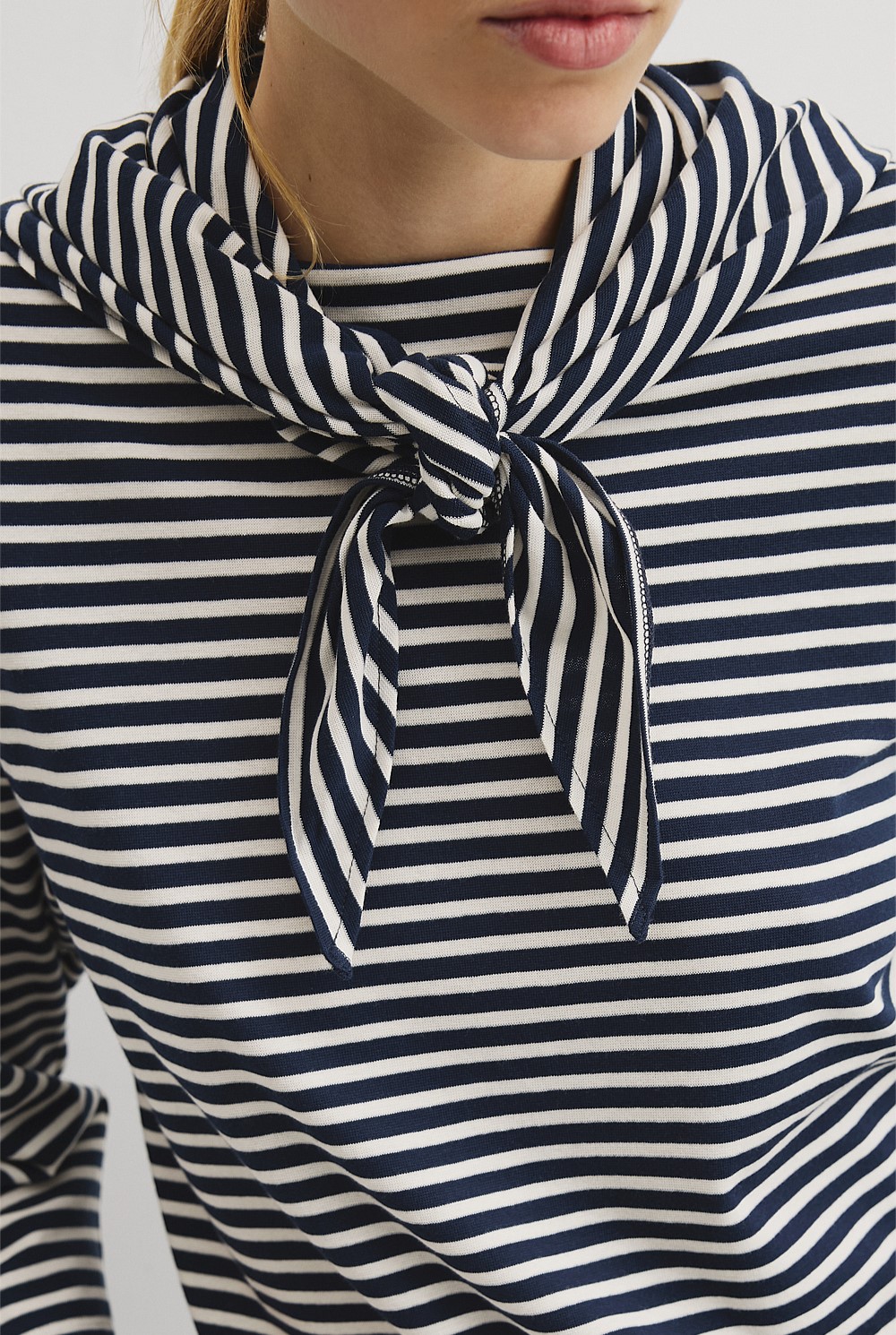 Australian Cotton Scarf Crop Sleeve T-Shirt