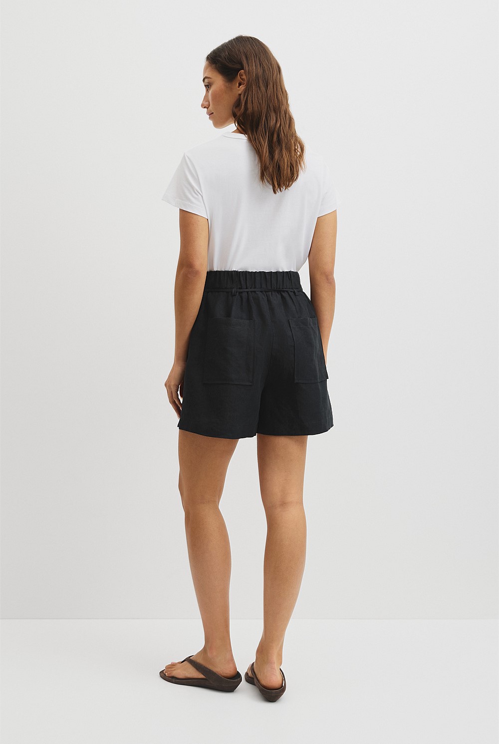 Pull On Linen Short