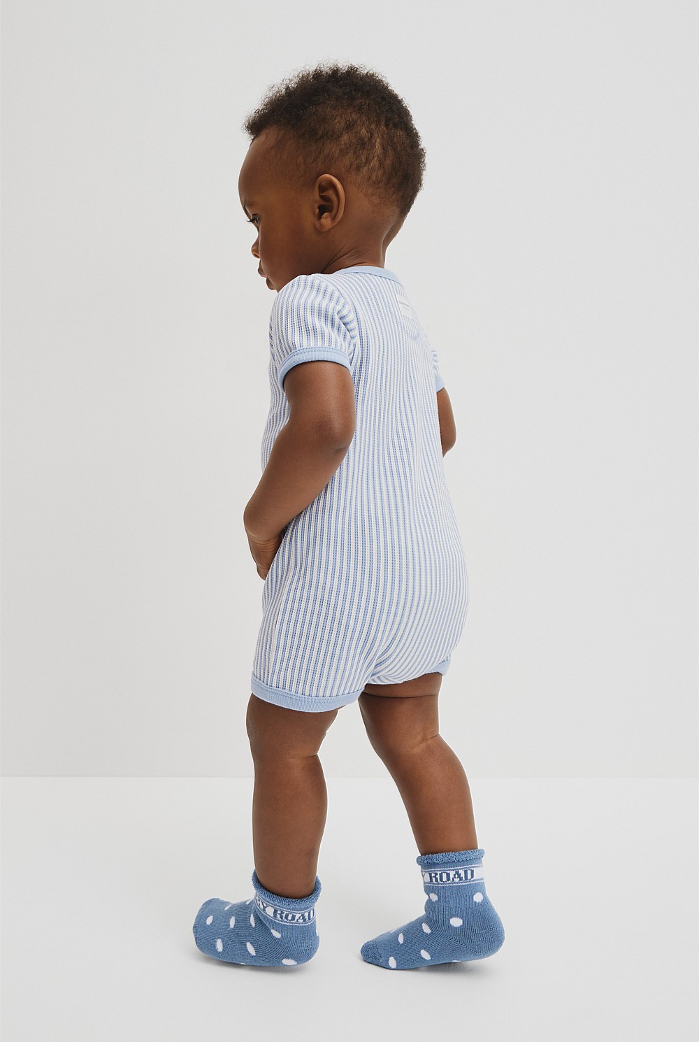 Short Sleeve Waffle Romper