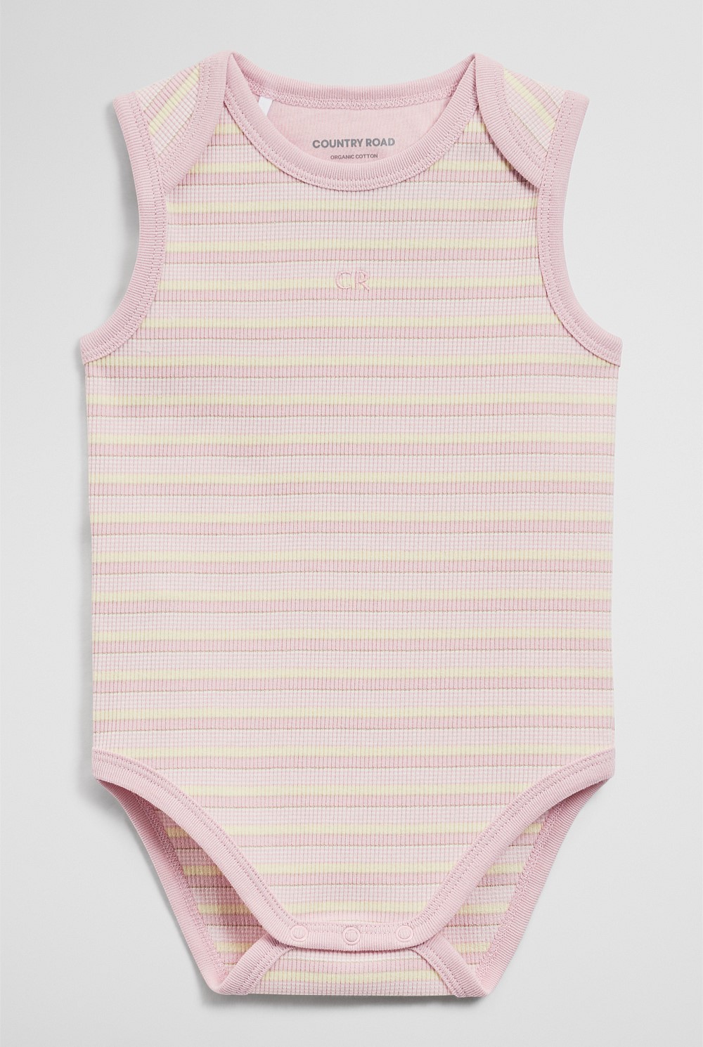 Organically Grown Cotton Blend Sleeveless Rib Bodysuit