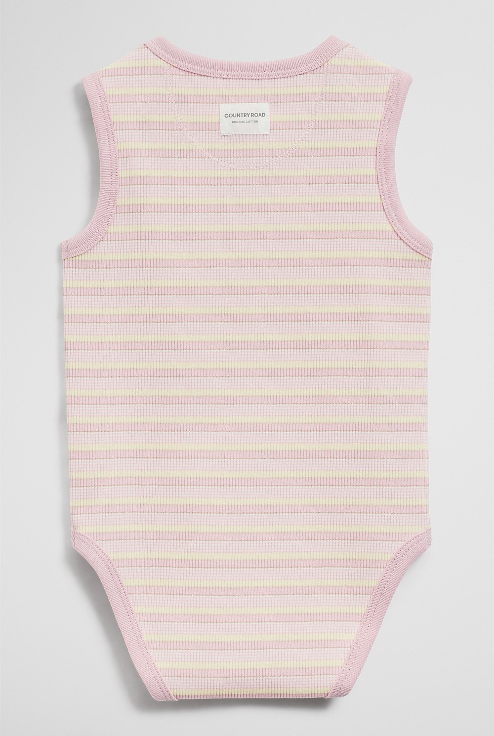 Organically Grown Cotton Blend Sleeveless Rib Bodysuit