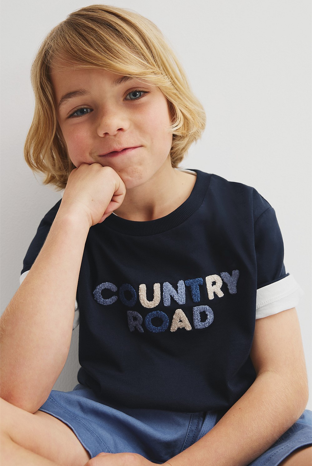 Australian Cotton Short Sleeve Boucle T-Shirt