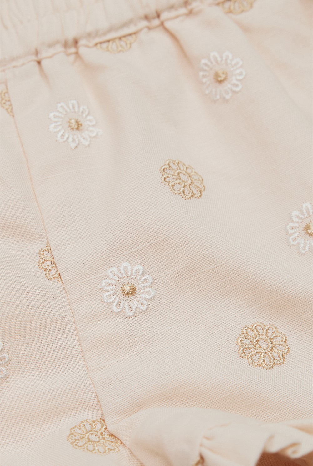 Pull On Embroidered Short
