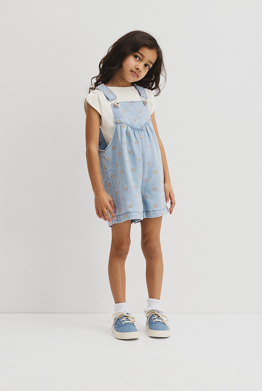 Embroidered Lyocell Overall