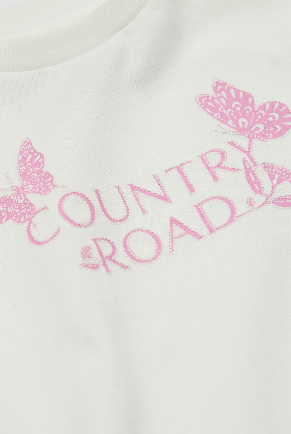 Short Sleeve Print Applique T-Shirt
