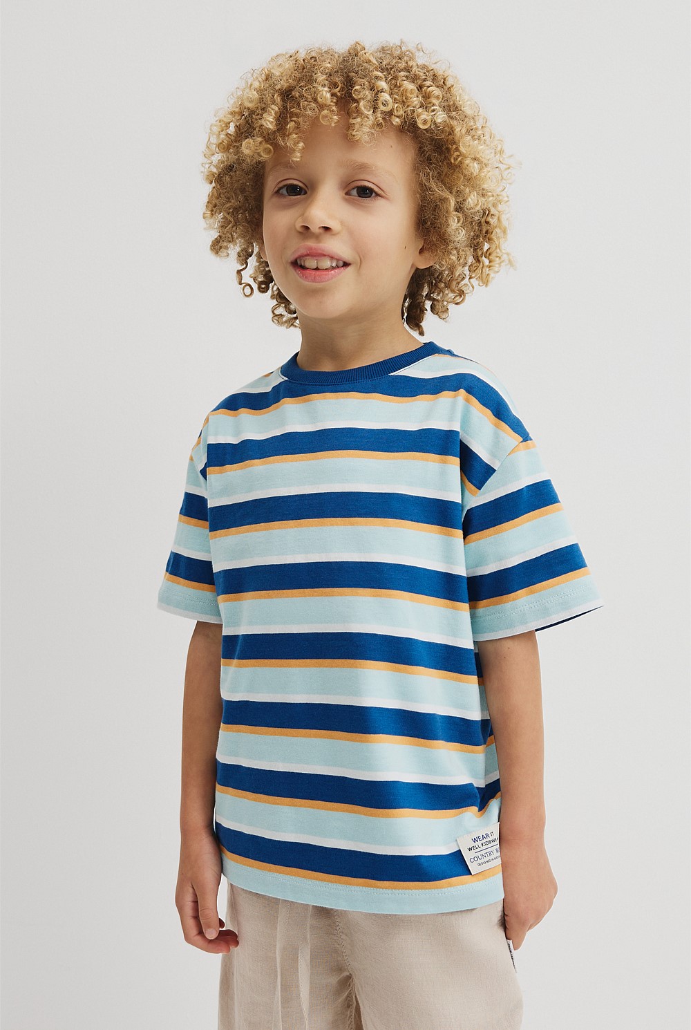 Oversized Stripe Short Sleeve T-Shirt