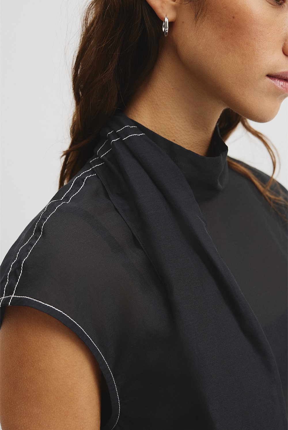 Rolled Neck Top