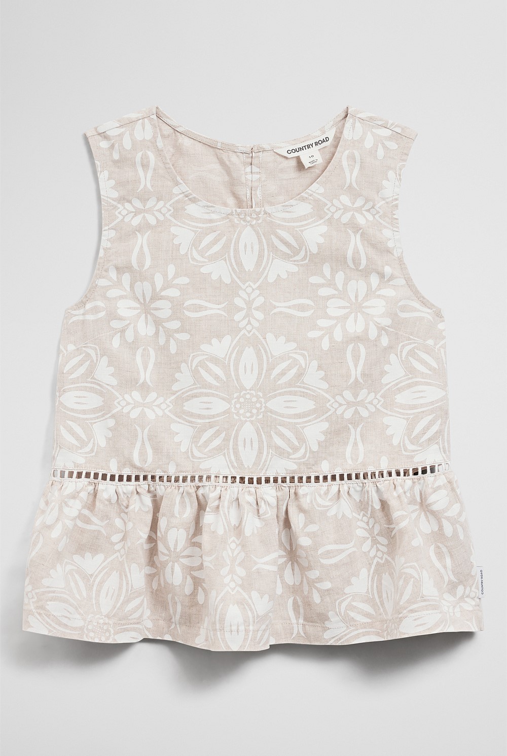 Teen Sleeveless Peplum Top