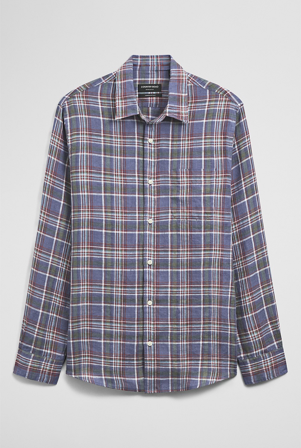 Regular Fit Linen Check Shirt
