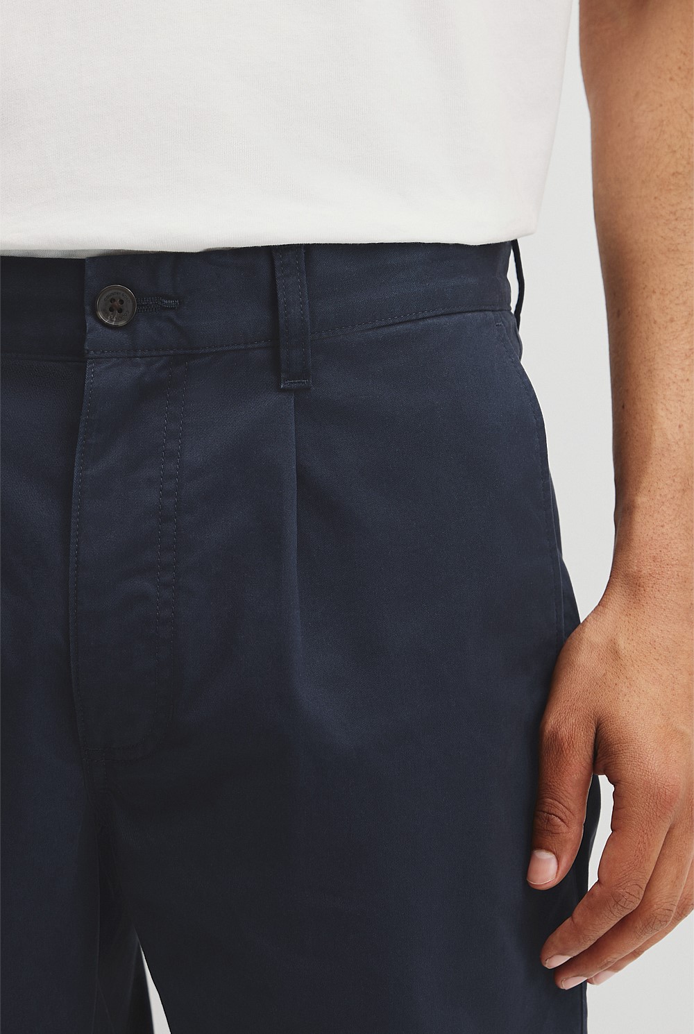 Australian Cotton Pleated Chino
