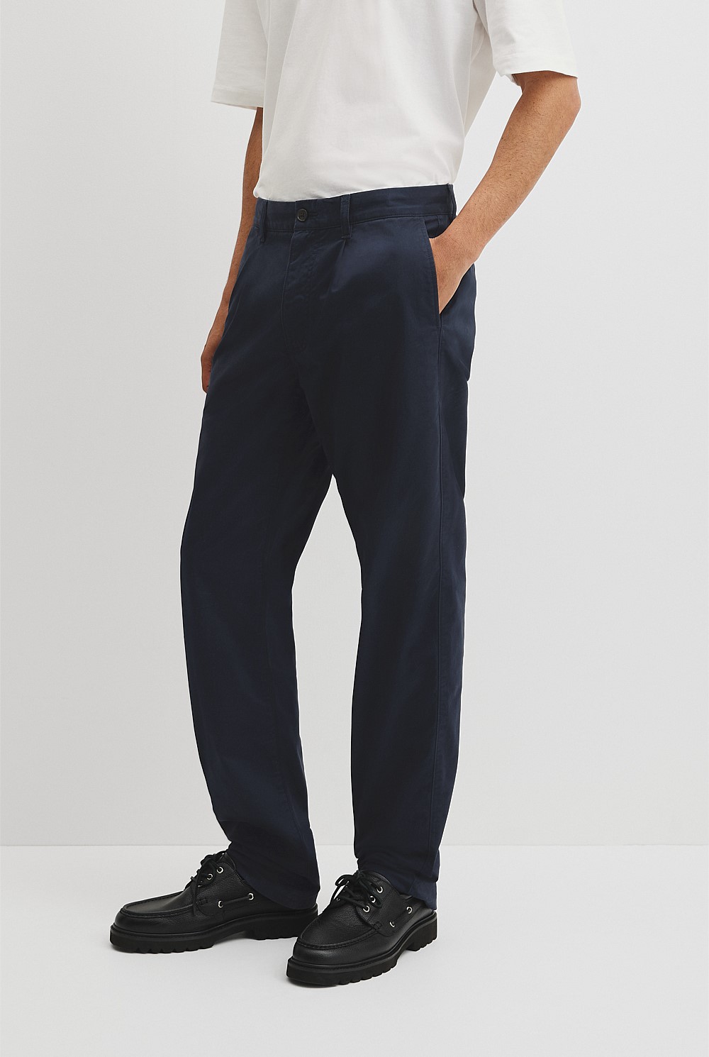 Australian Cotton Pleated Chino