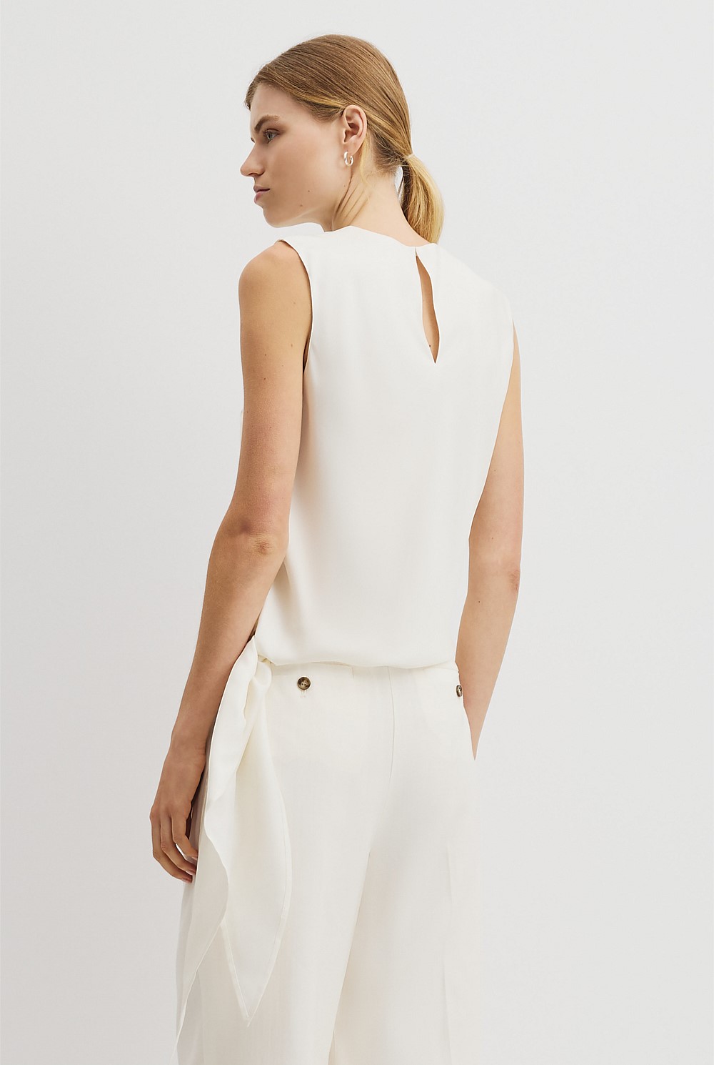 Asymmetrical Washable Silk Tank