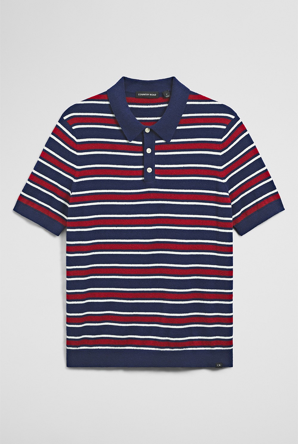 Boucle Stripe Knit Polo