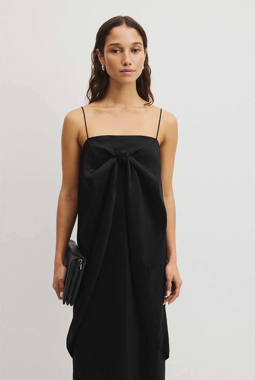Tie Detail Midi Dress