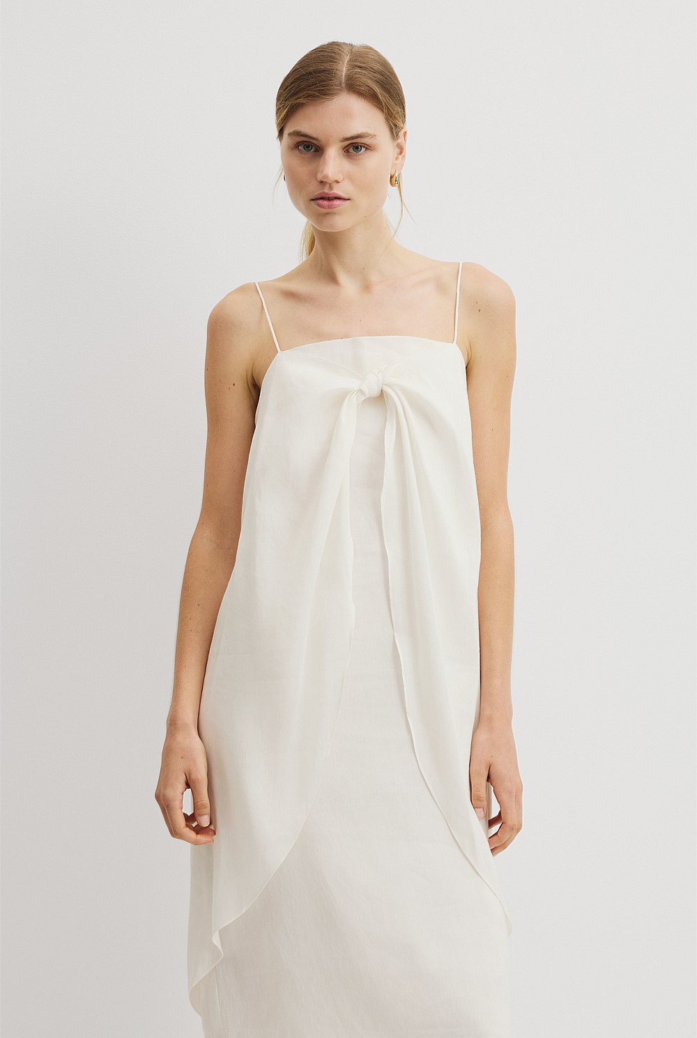 Tie Detail Midi Dress