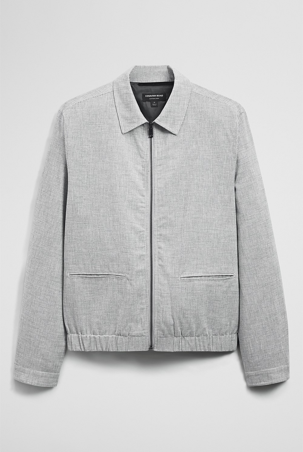 Cotton Linen Houndstooth Jacket