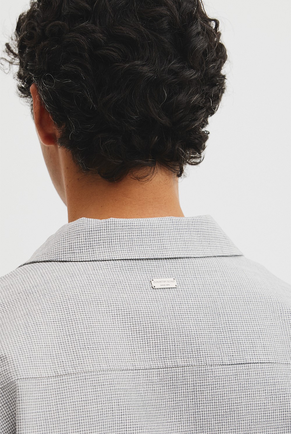 Cotton Linen Houndstooth Jacket