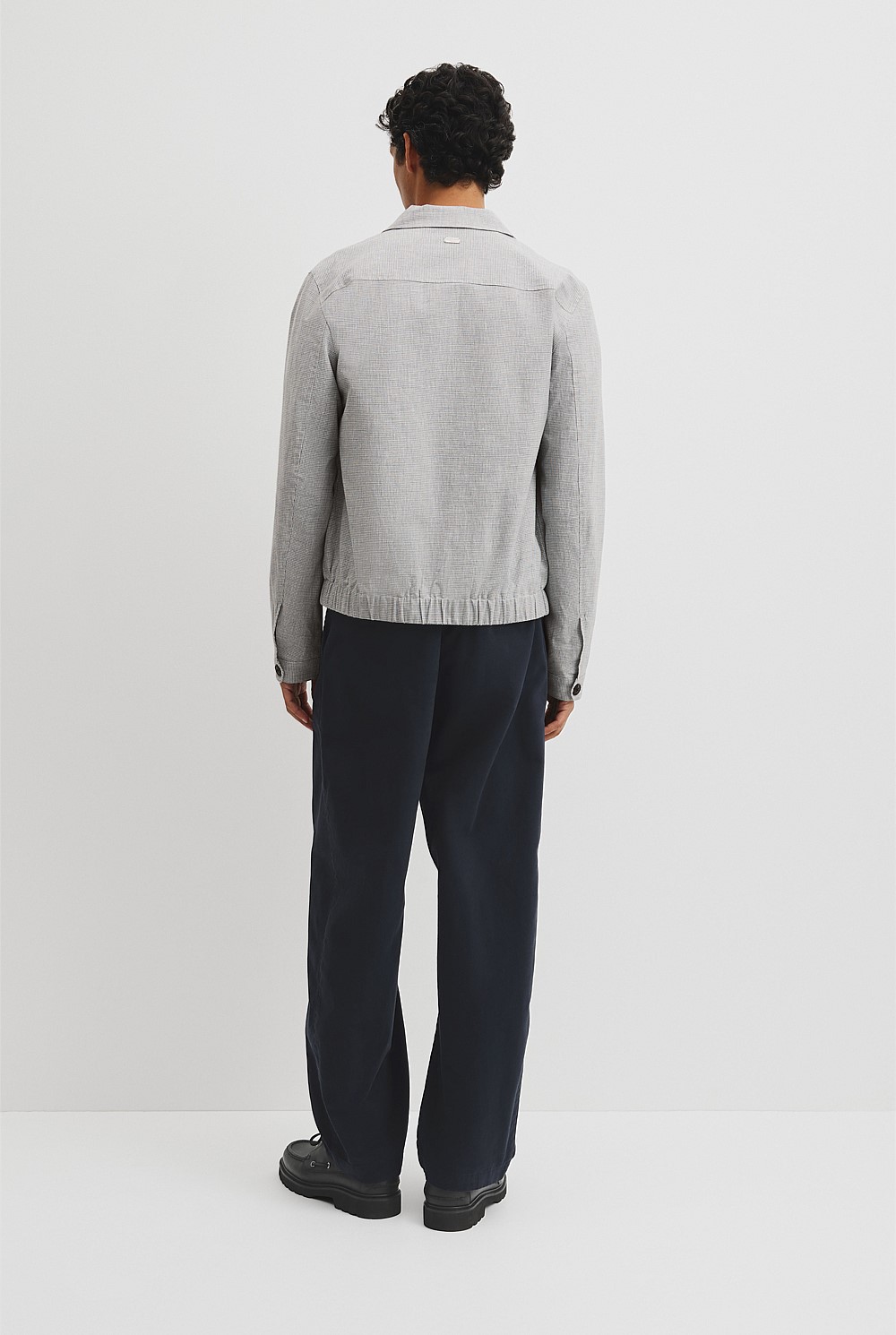 Cotton Linen Houndstooth Jacket